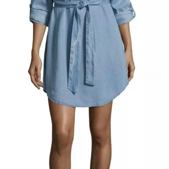 Alexia Admor Belted Chambray Denim Shirt Dress - Picture 3 of 8